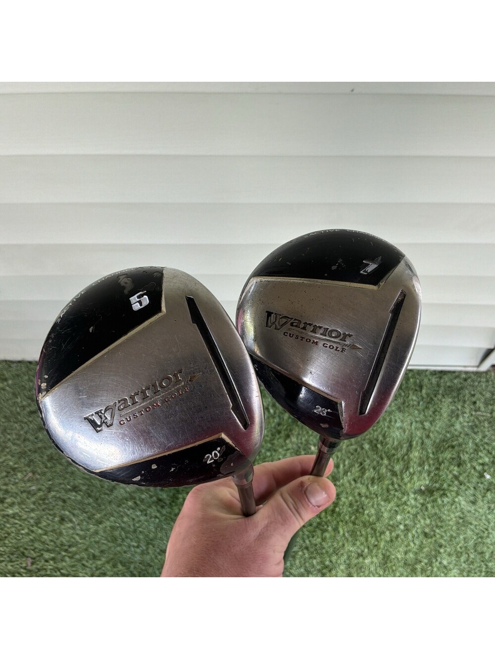 Warrior Custom Golf 5 & 7 Woods 20° 23° RH True Temper Used